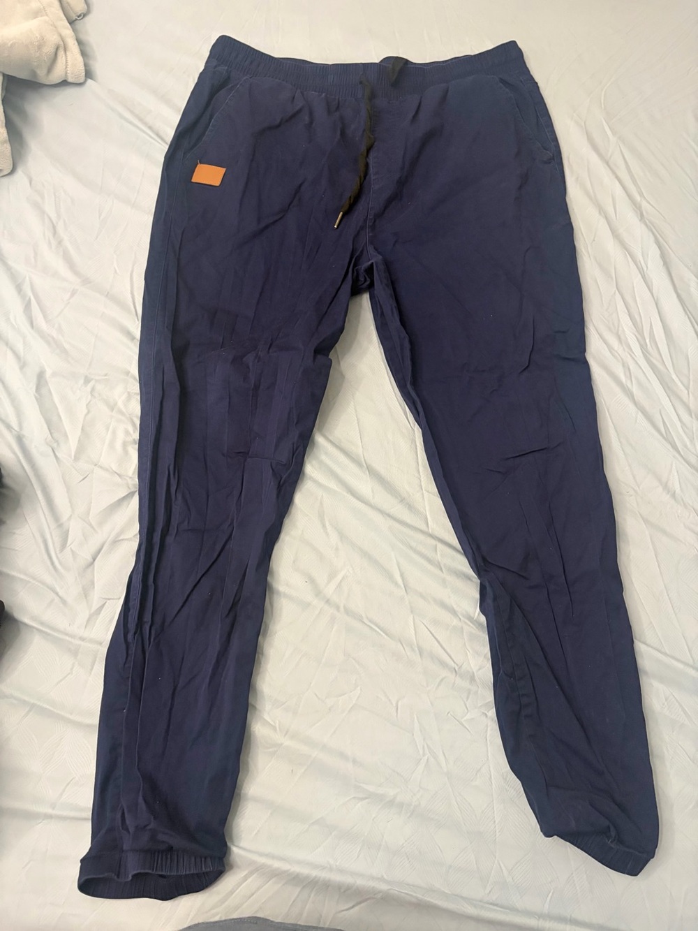 Men's Navy Jogger Pants - Casual Drawstring Trousers